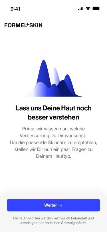 Alter Motivationsscreen mit allgemeinem Text und abstrakter Grafik