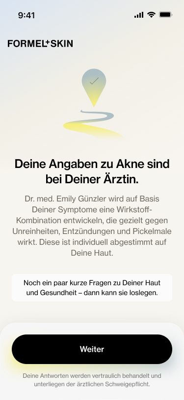 Neuer Motivationsscreen: Angaben zu Akne liegen bei der namentlich genannten Ärztin