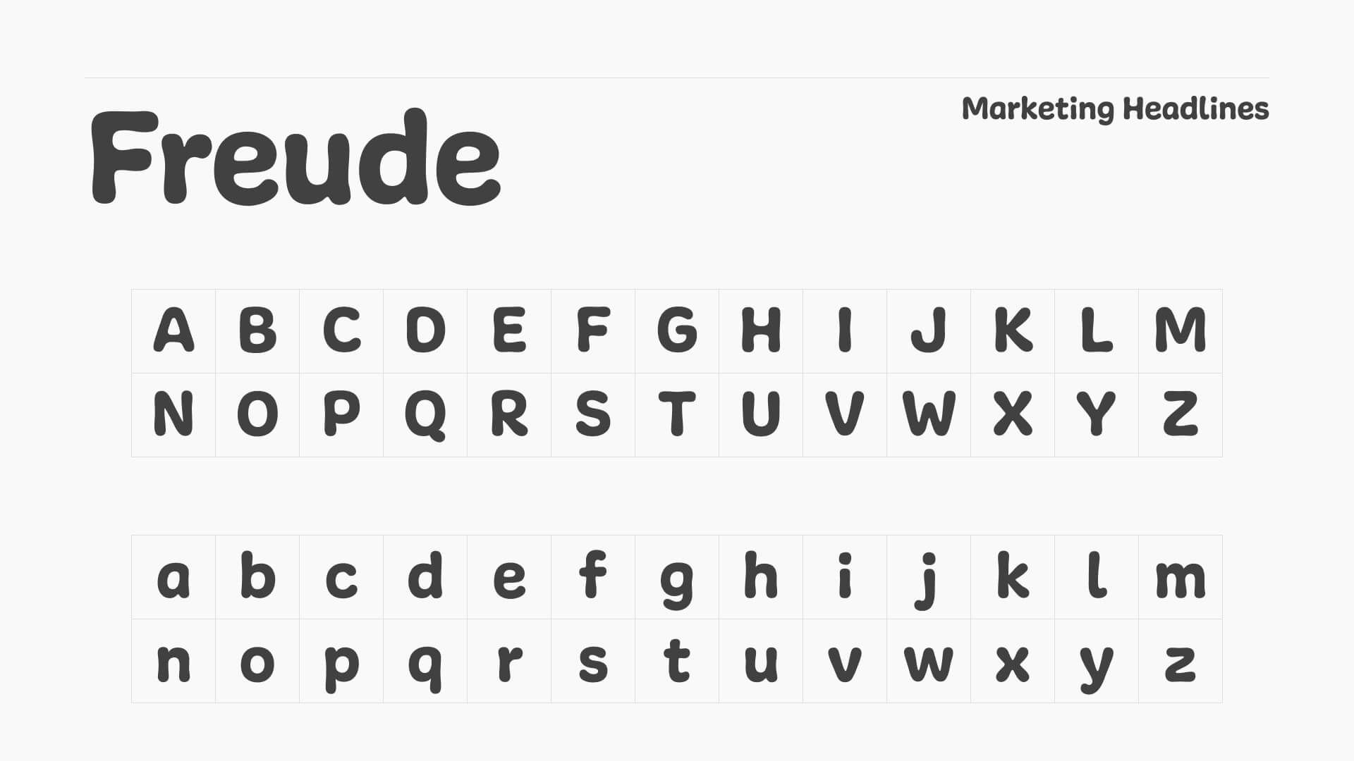 Schriftmuster Freude