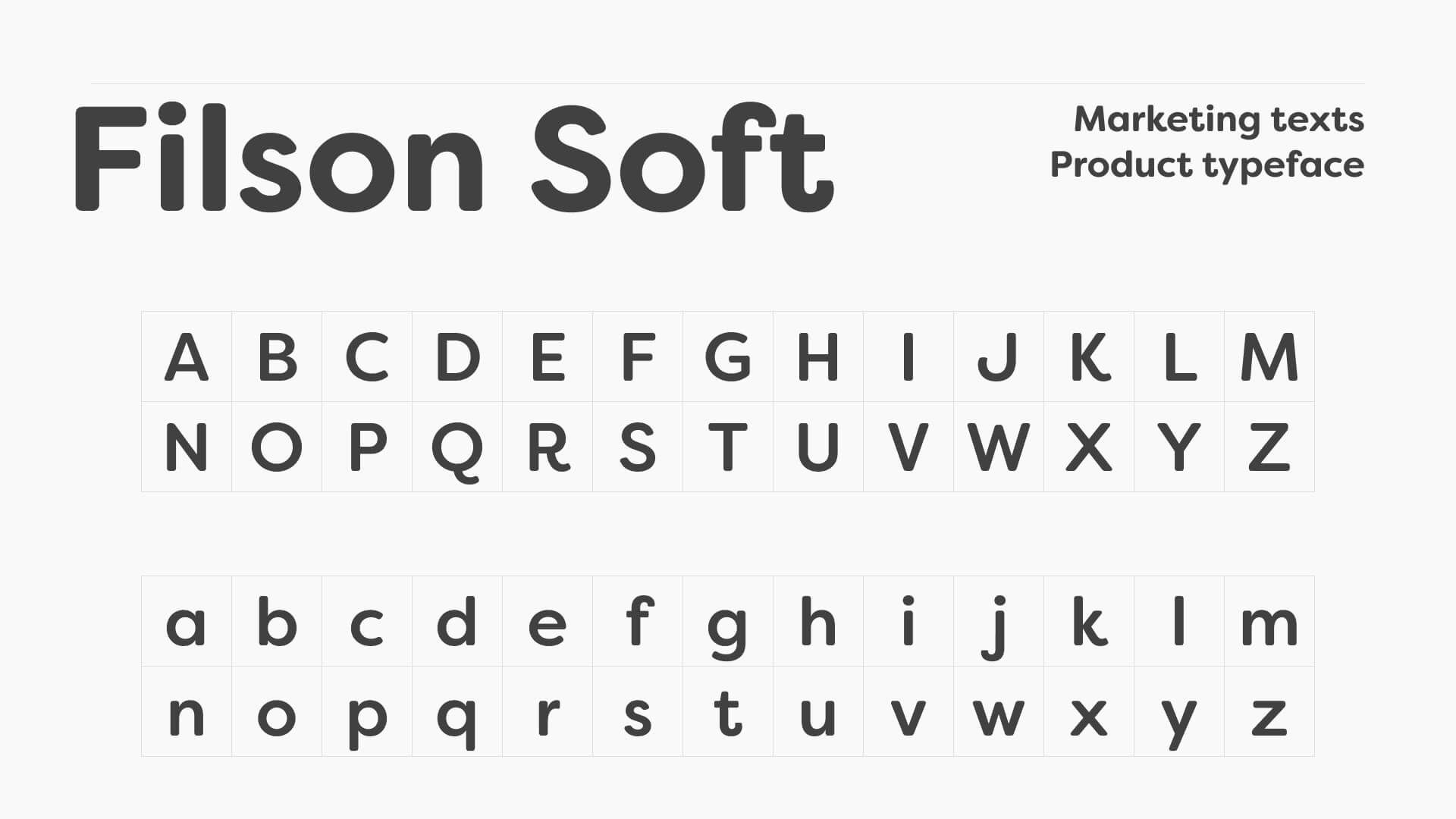 Schriftmuster Filson Soft