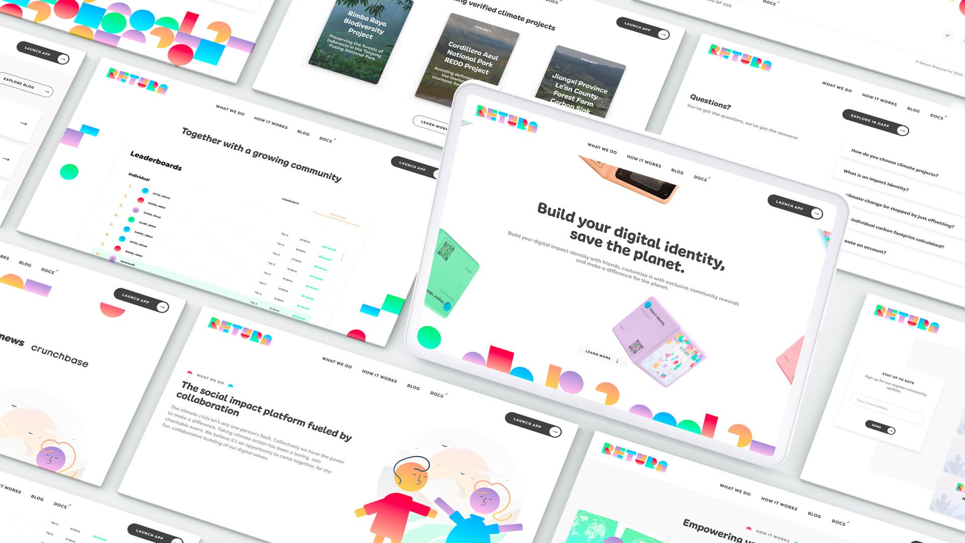 Website von Return Protocol auf Desktop und Tablet