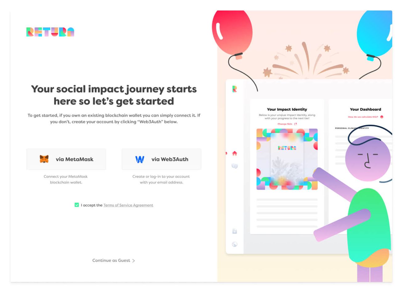 Onboarding: Wallet verbinden über MetaMask oder WalletConnect