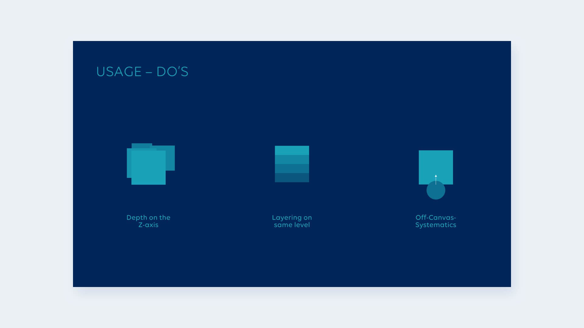 Do's: Tiefe, Ebenen, Off-Canvas
